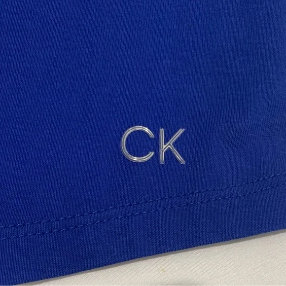 Women’s Calvin Klein Royal Blue & Orange Knit Tops Cap Sleeve Size S - Picture 6 of 6